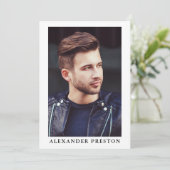 Actor Model Comp Card Zed Card 7 Photo 2 Sided 5x7 招待状 (スタンド正面)