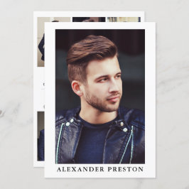 Actor Model Comp Card Zed Card 7 Photo 2 Sided 5x7 招待状