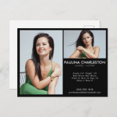 Actor Model Comp/Zed Card 2 Photo Promotion ポストカード (正面/裏面)