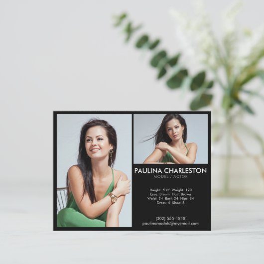 Actor Model Comp/Zed Card 2 Photo Promotion ポストカード (スタンド正面)