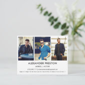 Actor Model Comp/Zed Card 3 Photo Whiteはがき ポストカード (スタンド正面)