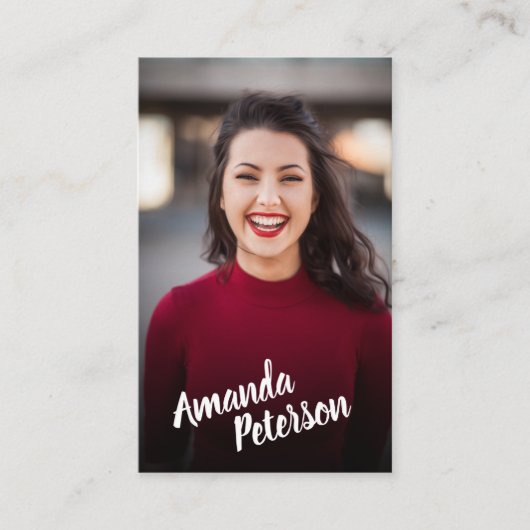 Actor Model Dancerモダンのフォトソーシャルメディアアイコン 名刺 (正面)