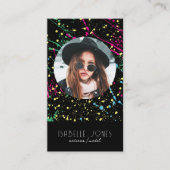 Actor Model Singer DJ写真QRコードソーシャルメディア 名刺 (正面)