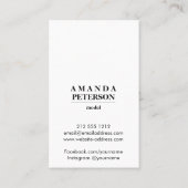 Actor Models モダン Dancer Photo horizontal 名刺 (裏面)