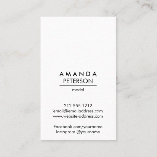 Actor Models Dancerの写真 名刺 (裏面)