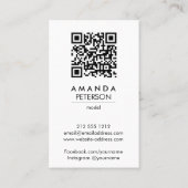 Actor Models Dancer Photo QR CODE 名刺 (裏面)