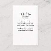 Actor Models Dancer Photo Transparent Gradient Bu 名刺 (裏面)