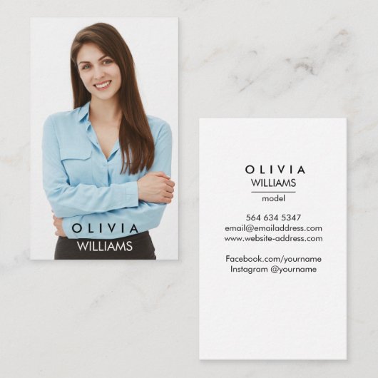 Actor Models Dancer Photo Transparent Gradient Bu 名刺 (正面/裏面)