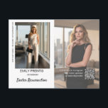 Actor Promo Card | 3 Photo Composite Postcard ポストカード<br><div class="desc">These actor promo cards are the perfect way to announce your latest projects to agents, fans, and supporters. Featuring one photo on the front, and two additional on the back, edit the text fields with your details for a customized promo postcard for actors. To generate the QR code, copy and...</div>