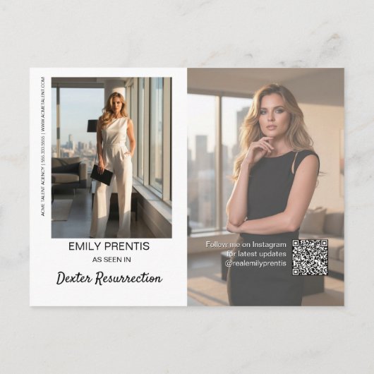 Actor Promo Card | 3 Photo Composite Postcard ポストカード (裏面)