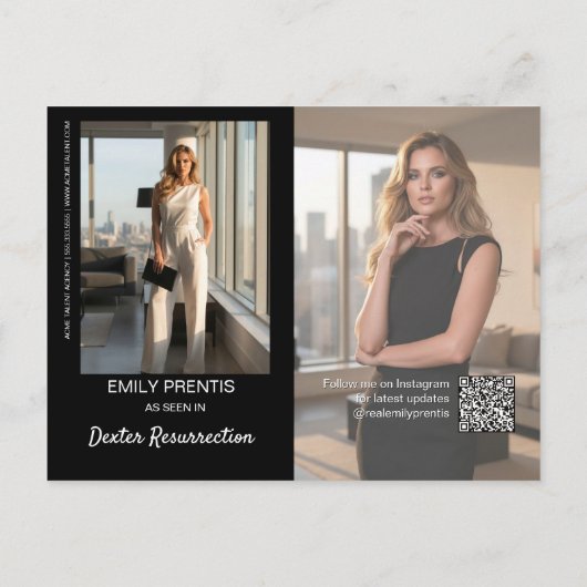 Actor Promo Card | 3 Photo Composite Postcard ポストカード (裏面)