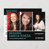 Actor Triple Headshot Stats ポストカード (正面/裏面)