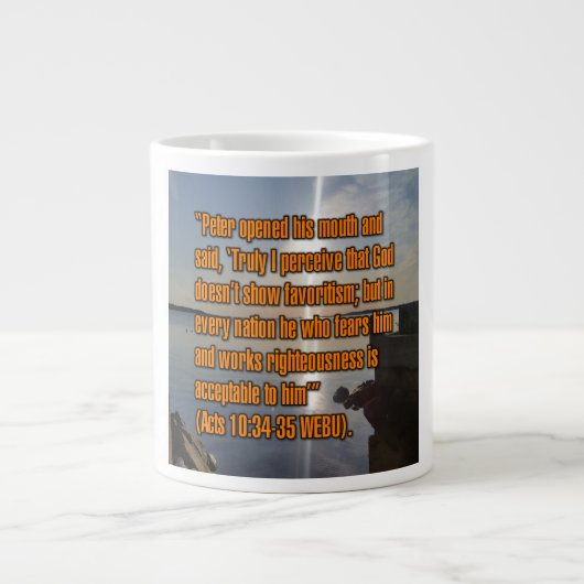 Acts 10:34–35 WEBU Mug ジャンボコーヒーマグカップ (正面)