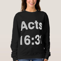 Acts 16 31 聖句参照 白抜き太字タイポグラフィ