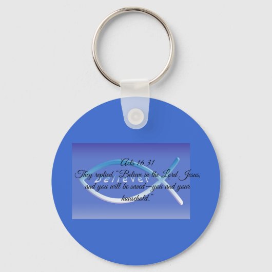Acts 16:31 Keychain キーホルダー (正面)