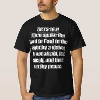 Acts 18 9 恐れるな 言葉を発せよ 聖書の言葉 tシャツ