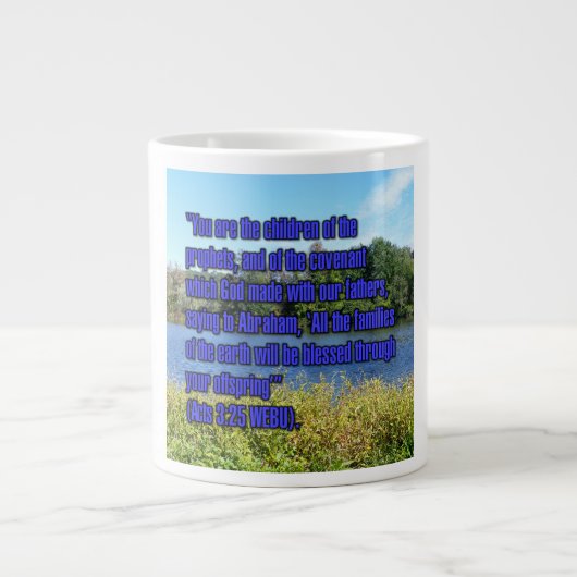 Acts 3:25 WEBU Mug ジャンボコーヒーマグカップ (正面)