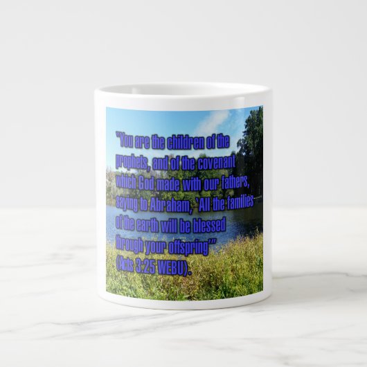 Acts 3:25 WEBU Mug ジャンボコーヒーマグカップ (正面)