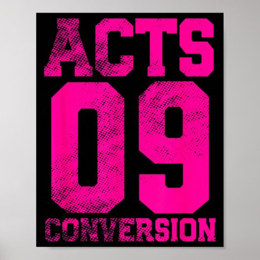 Acts 9 Conversion Bible Chapter Jersey Design  ポスター (正面)