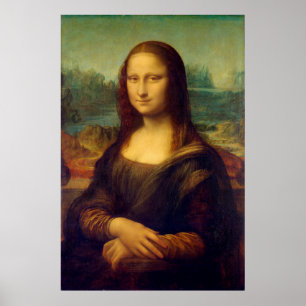 Actual Size of Mona Lisa painting original ポスター