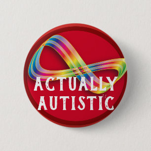 ActuallyAutisticの無限自閉症のプライドボタン 缶バッジ