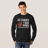 Actuary I Take Risks Actuary Raglan Baseball Tシャツ (正面フル)