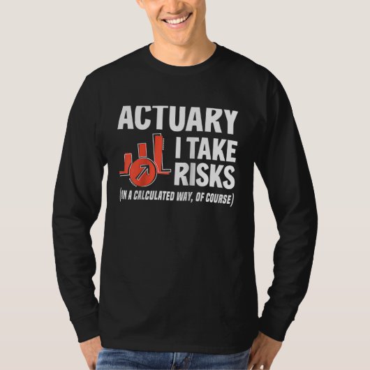 Actuary I Take Risks Actuary Raglan Baseball Tシャツ (正面)