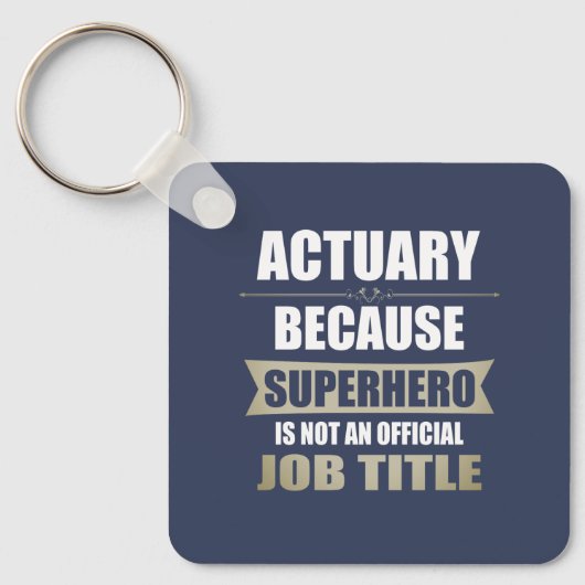 Actuary Superhero Novelty キーホルダー (正面)