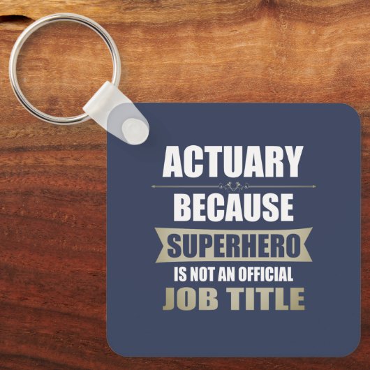 Actuary Superhero Novelty キーホルダー (正面)