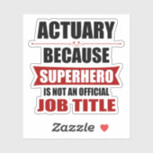 Actuary Superhero Novelty シール (シート)