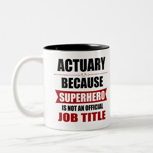 Actuary Superhero Novelty ツートーンマグカップ (左)