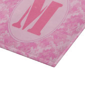 ACUの迷彩柄のCamouflのピンクモノグラムのガラスまな板 カッティングボード (角)