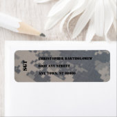 ACU迷彩柄差出人住所 ラベル (インサイチュ)