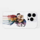 Acuarela Canina Golden Retriever - Femenina iPhoneケース (裏面横)