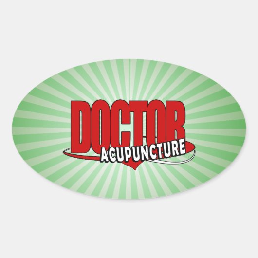 ACUPUNCTUREロゴの博士 楕円形シール (正面)