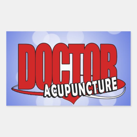 ACUPUNCTUREロゴの博士 長方形シール (正面)