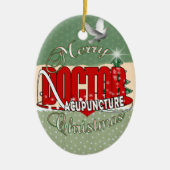 ACUPUNCTURE博士のメリークリスマス セラミックオーナメント (正面)