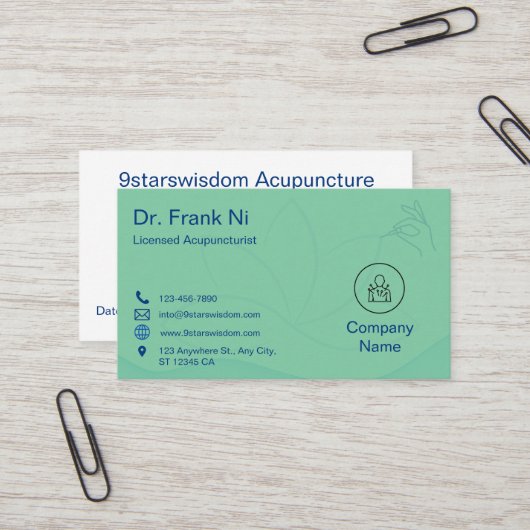 Acupuncture Business Card TCM Business card 名刺 (正面/裏面インサイチュ)