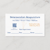 Acupuncture Business Card  TCM Business card 名刺 (裏面)