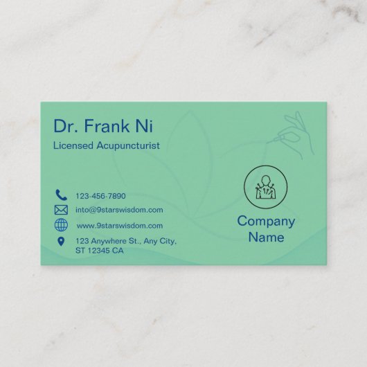 Acupuncture Business Card  TCM Business card 名刺 (正面)