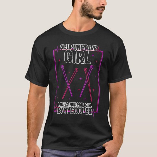Acupuncture Girl Retro Needle Women Therapist TCM  Tシャツ (正面)