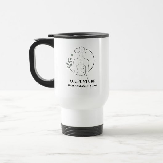 Acupuncture Healing Flow Mug Travel Mugs Tumblers トラベルマグ (左)