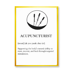 Acupuncture Healing Wall Art for Clinic Wall chart ポスター