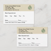 Acupuncture Office Appointment Cards Design 予約カード (正面/裏面)