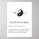 Acupuncture Qi Flow Wall Art for Clinic Office  ポスター (正面)