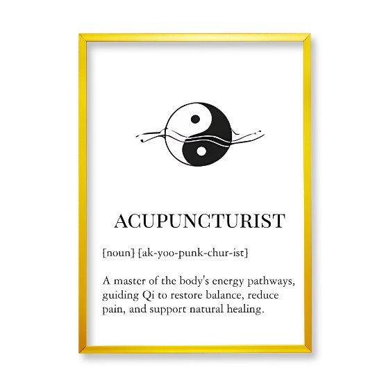 Acupuncture Qi Flow Wall Art for Clinic Office  ポスター