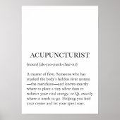 Acupuncture Qi Flow Wall Chart -Acupuncturist wall ポスター (正面)