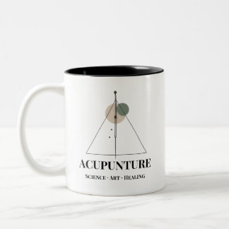 Acupuncture Science Art Healing Mug Minimalist ツートーンマグカップ