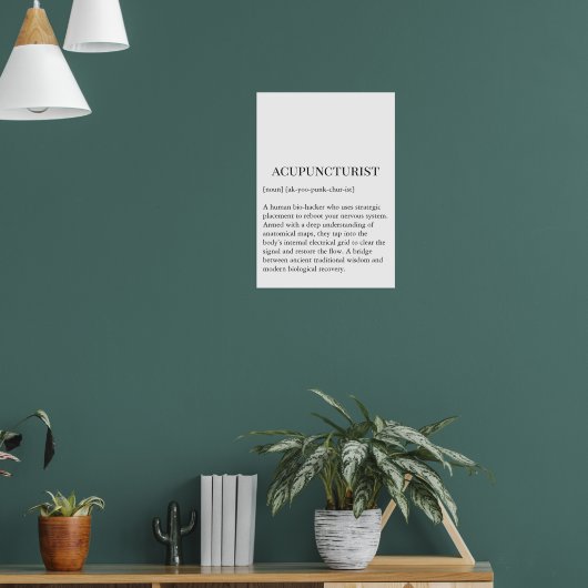 Acupuncture Wall Chart Acupuncturist wall chart ポスター (リビング1)