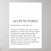 Acupuncture Wall Chart Acupuncturist wall chart ポスター (正面)